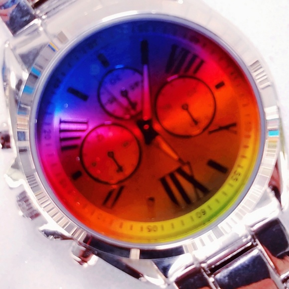 Accessories - #5 New Silver Rainbow Large Face Ladies Watch